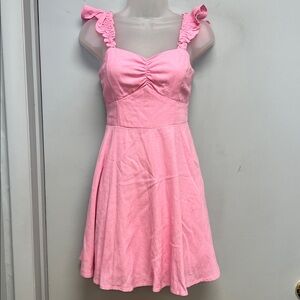 Francesca’s NWT Pink Nellie Ruffle Sleeve Dress – Size Small